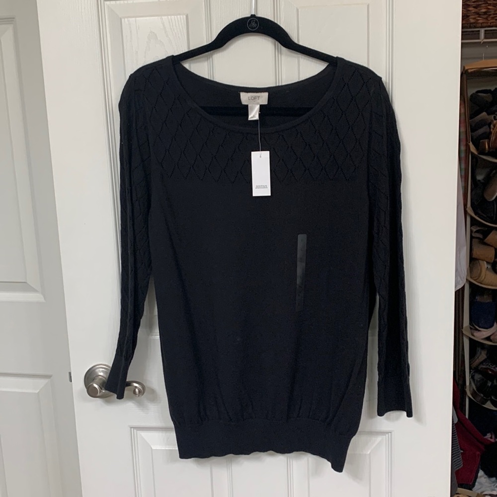 NWT LOFT black sweater